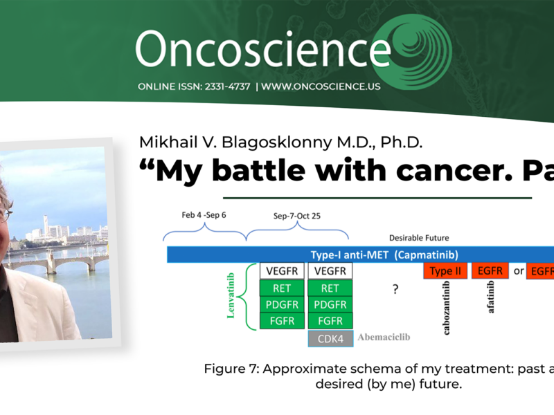 PRESS RELEASE: On January 3, 2024, Mikhail V. Blagosklonny M.D., Ph.D., published a new brief report in Oncoscience, entitled, “My battle with cancer. Part 1.”