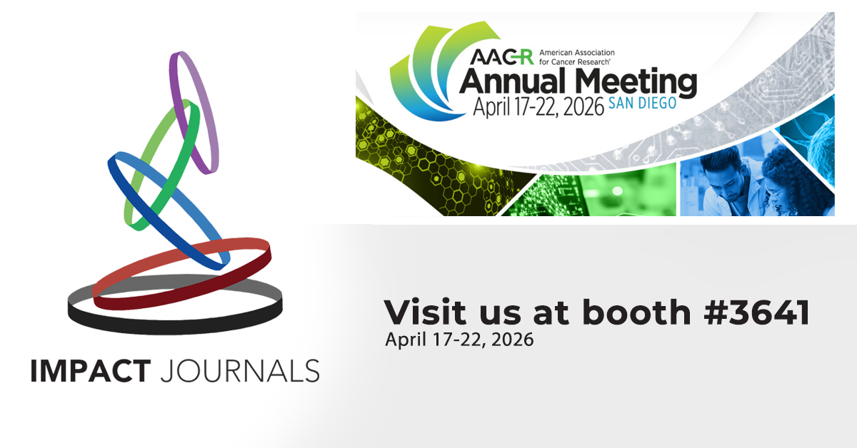 Impact Journals to Participate at AACR Annual Meeting 2026 in San Diego